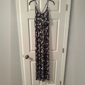 Loft Outlet | Purple and White Floral Print Tank Maxi Dress | Size S